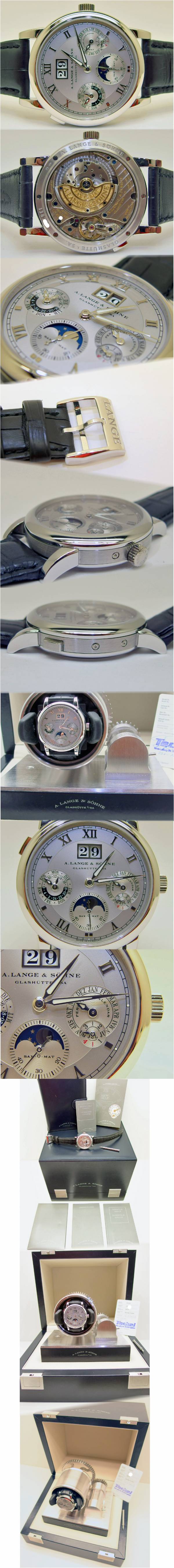 A. Lange &amp; S&ouml;hne 310.025 Langematik ewiger Kalender Großdatum Platin Full Set